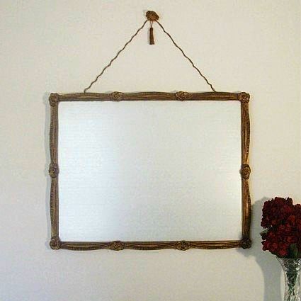 Tasseled Giltwood Mirror With 1930's Original Baltimore Paper Label Tasseled Giltwood Mirror With 1930's Original Baltimore Paper Label