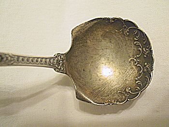 Ornate Antique Victorian Sterling Silver Ladle Featuring a Cupid w/ Bow & Arrow Ornate Antique Victorian Sterling Silver Ladle Featuring a Cupid w/ Bow & Arrow