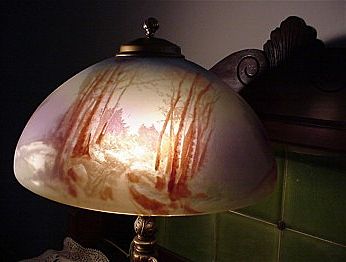 Reverse Painted Table Lamp Reverse Painted Table Lamp