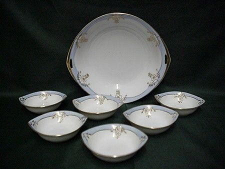 Butter Set Nippon Porcelain Service for Six Butter Set Nippon Porcelain Service for Six