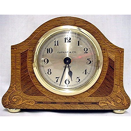 Inlaid Mantel or Desk Clock Retailed by Tiffany Inlaid Mantel or Desk Clock Retailed by Tiffany