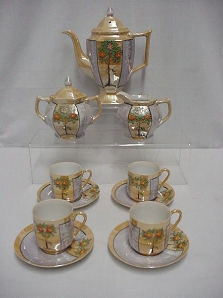 Demitasse Set Lusterware Service for 4 Demitasse Set Lusterware Service for 4