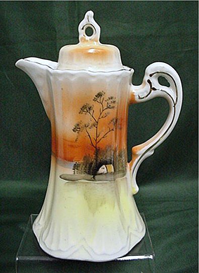 Coffee Service Hand Painted Porcelain Service for 6 Coffee Service Hand Painted Porcelain Service for 6