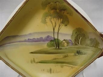 Nippon Dish Bisque Finish Hand Painted Landscape Nippon Dish Bisque Finish Hand Painted Landscape