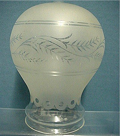 Glass Shades a pair of Etched Balloon Shape for Antique Lamp Glass Shades a pair of Etched Balloon Shape for Antique Lamp
