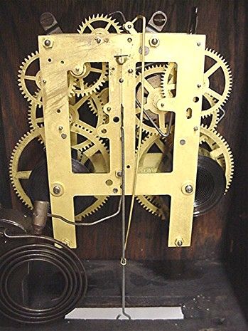 Misson Wall Clock Oak Arts and Craft Period Misson Wall Clock Oak Arts and Craft Period