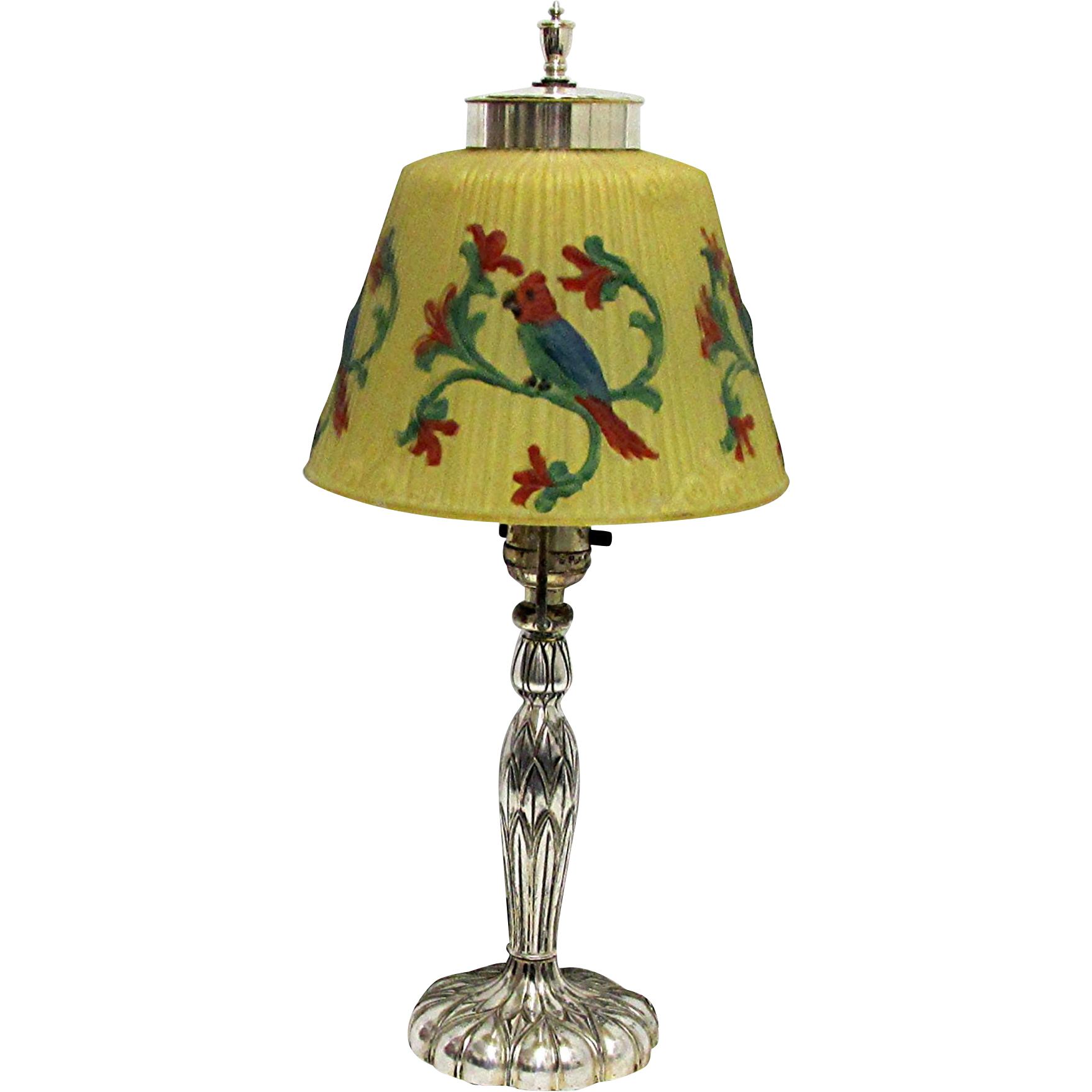 Pairpoint Antique Lamp Reverse Painted Shade Pairpoint Antique Lamp Reverse Painted Shade