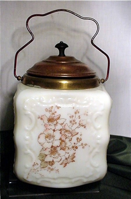 Biscuit Jar Mt Washington Wave Crest Glass Biscuit Jar Mt Washington Wave Crest Glass
