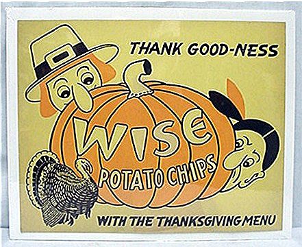 Wise Potato Chips Thanksgiving Advertising Sign Wise Potato Chips Thanksgiving Advertising Sign