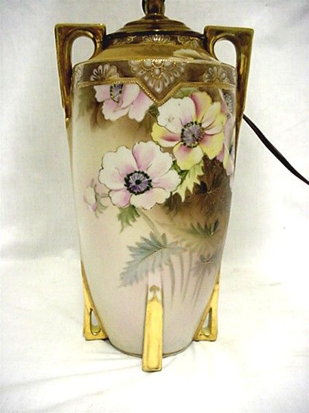 Lamp Nippon Porcelain Hand Painted Lamp Nippon Porcelain Hand Painted