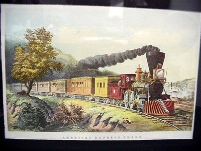 Framed Railroad Train Print Framed Railroad Train Print