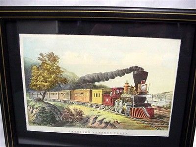 Framed Railroad Train Print Framed Railroad Train Print
