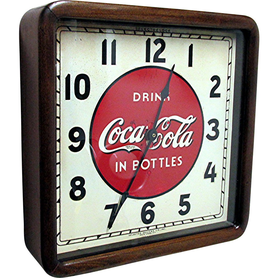 Coca Cola Advertising Wall Clock from rubylanesold on Ruby Lane