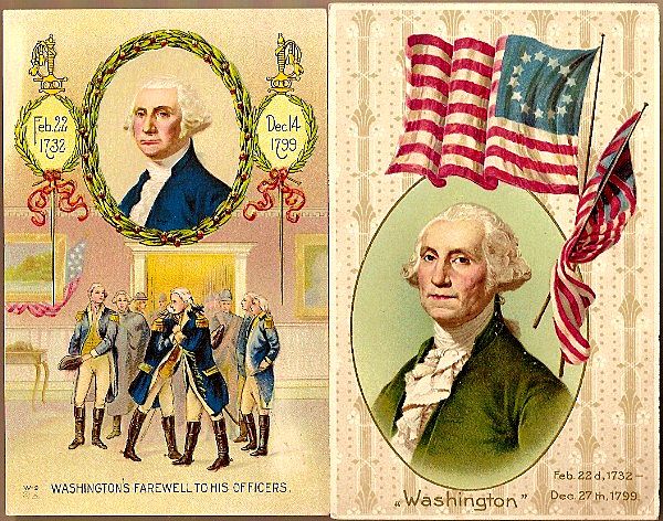 Vintage Post Cards Patriotic George Washington (2) Vintage Post Cards Patriotic George Washington (2)