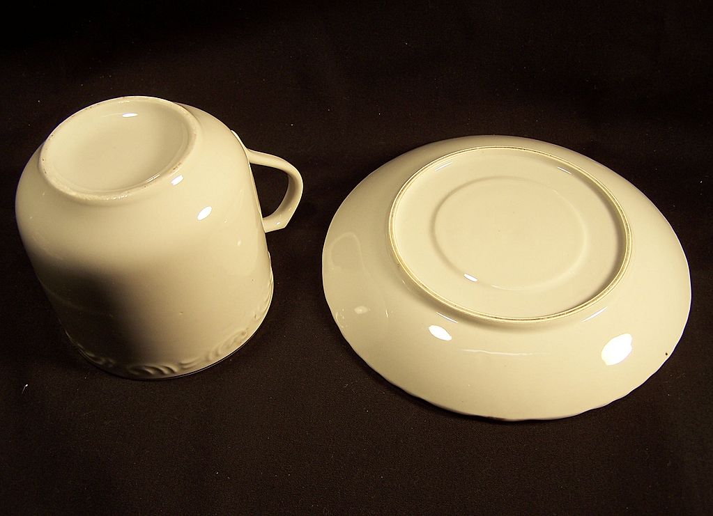 Mother--Father Cups and Saucers--Handpainted--Gold lettering Mother--Father Cups and Saucers--Handpainted--Gold lettering