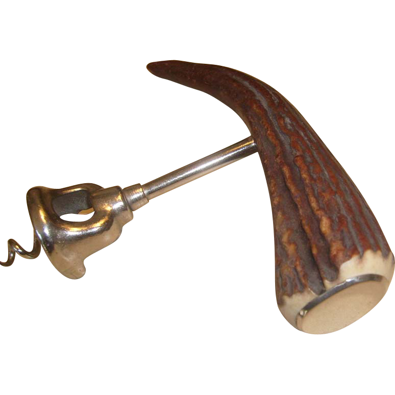 Antique Antler Handle Corkscrew Antique Antler Handle Corkscrew