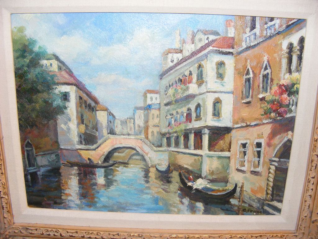 C. Fennell signed Venice, oil painting Italy scene C. Fennell signed Venice, oil painting Italy scene