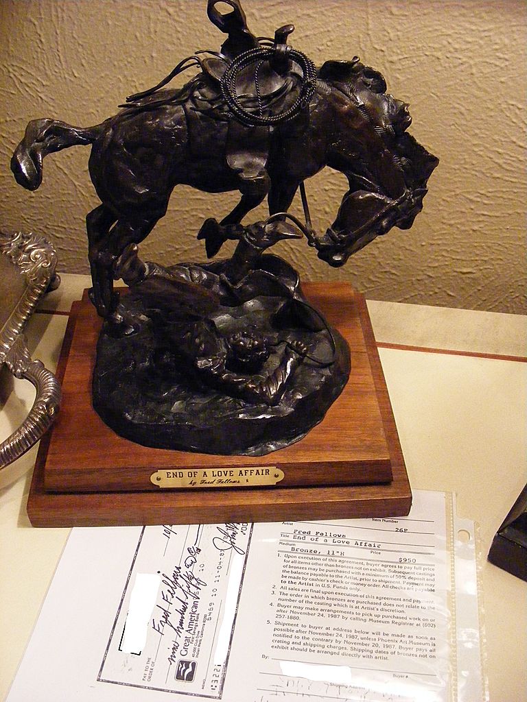 Fred Fellows Bronze 24/100 "End of a Love Affair" 1987 Fred Fellows Bronze 24/100 "End of a Love Affair" 1987