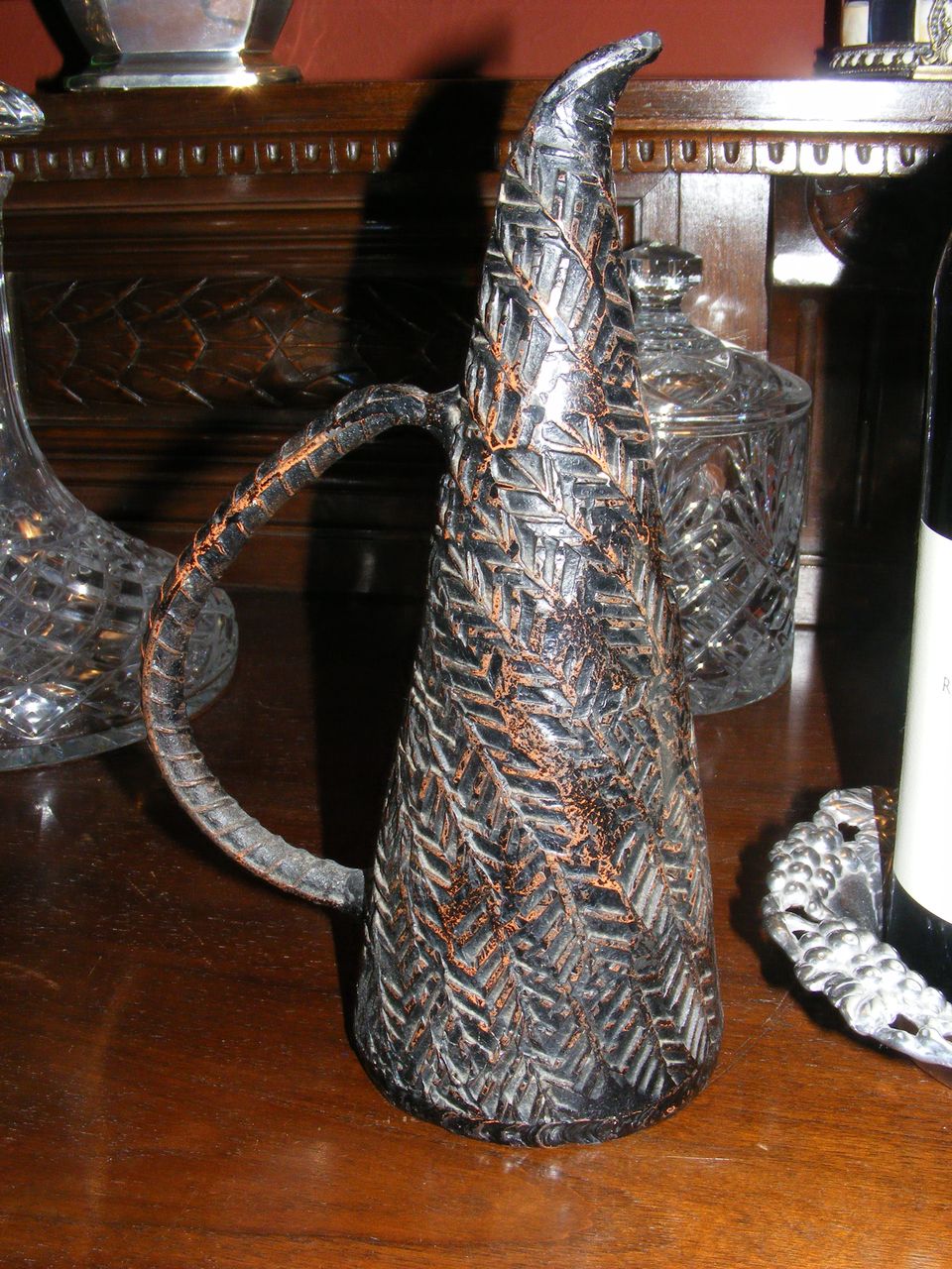 Interesting Object d'Art Iron Jug Sculpture Interesting Object d'Art Iron Jug Sculpture