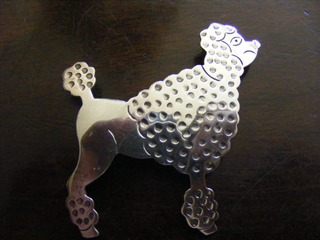 .925 Sterling Silver Poodle Brooch Pin Mexico .925 Sterling Silver Poodle Brooch Pin Mexico