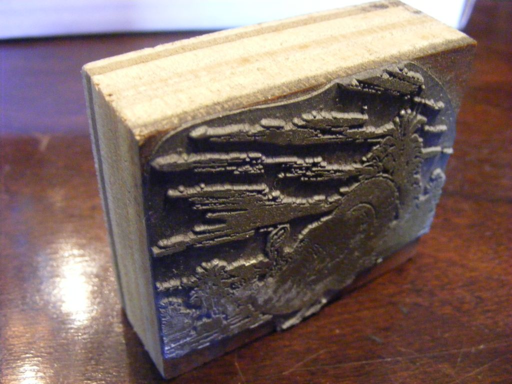 Vintage Thanksgiving Printer's Ink Block from e3antiques on Ruby Lane