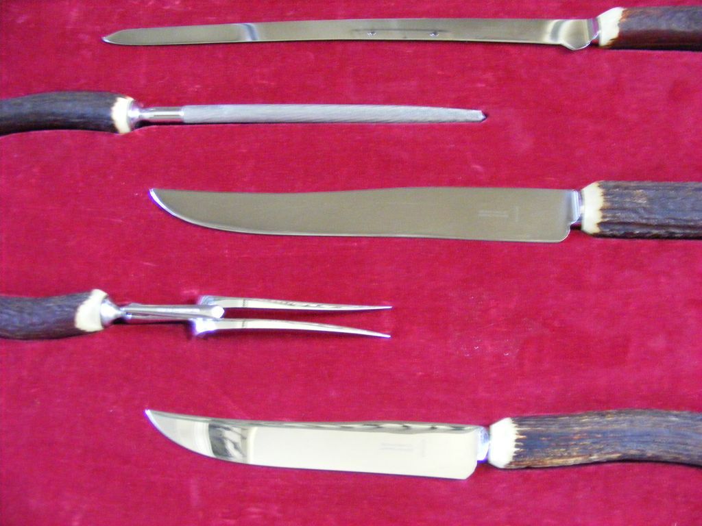 Large Vintage Presentation Boxed Carving Set from Neiman Marcus Large Vintage Presentation Boxed Carving Set from Neiman Marcus