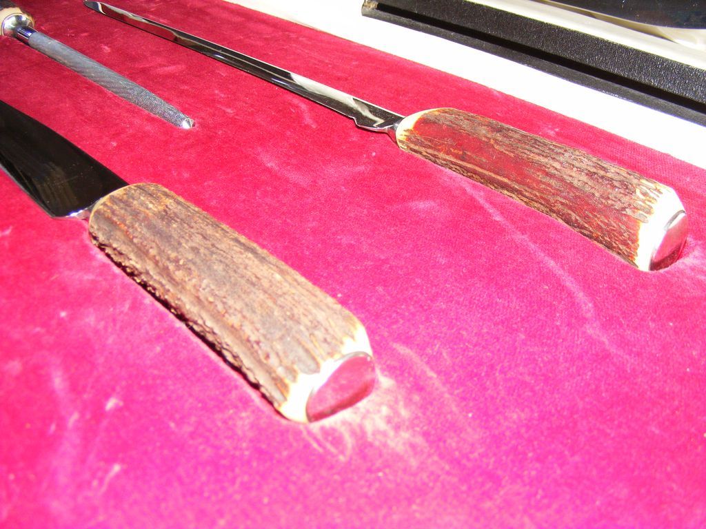 Large Vintage Presentation Boxed Carving Set from Neiman Marcus Large Vintage Presentation Boxed Carving Set from Neiman Marcus