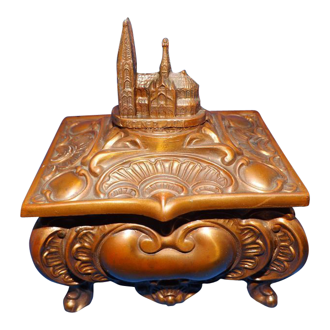 Vintage Copper Jewelry Box Kolner Dom Cathedral from e3antiques on