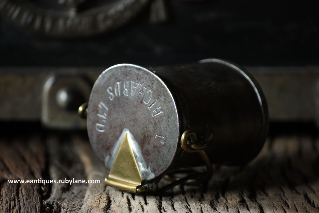 Antique English Dairy Milk Cream Can - Brass / Steel TINY Pail Antique English Dairy Milk Cream Can - Brass / Steel TINY Pail