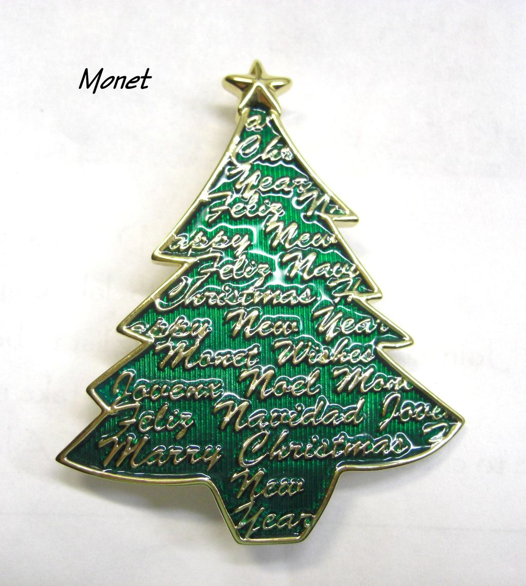 Signed MONET Christmas Tree Pin Signed MONET Christmas Tree Pin