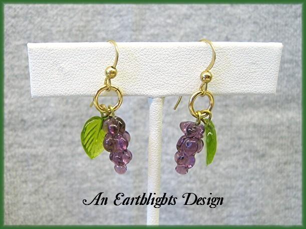 Grape Cluster Dangle Earrings Grape Cluster Dangle Earrings