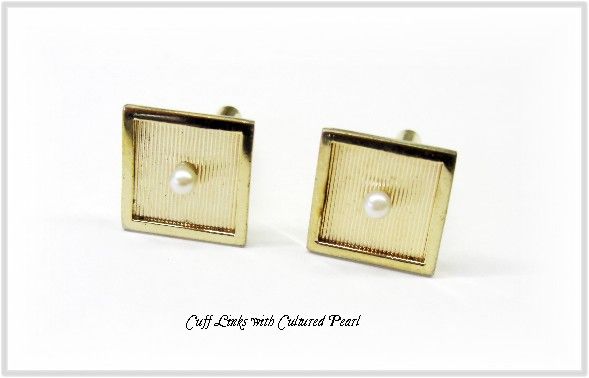 Beautiful Square Cufflinks w/Pearl Beautiful Square Cufflinks w/Pearl
