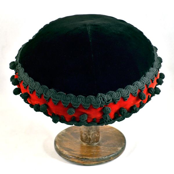 Exotic Vintage Red and Black Beret Exotic Vintage Red and Black Beret