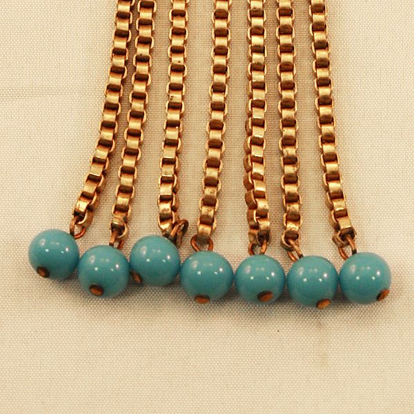 Very Unusual Stanley Hagler Signed Brass and Glass Beaded Brooch Very Unusual Stanley Hagler Signed Brass and Glass Beaded Brooch