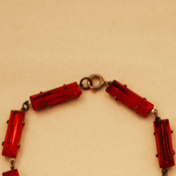 Luscious Red Very Vintage Czechoslovakian Glass Pendant Necklace Luscious Red Very Vintage Czechoslovakian Glass Pendant Necklace