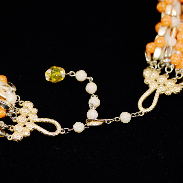 Timeless Schiaparelli 9-Strand Beaded Necklace in Sunset Colors Timeless Schiaparelli 9-Strand Beaded Necklace in Sunset Colors