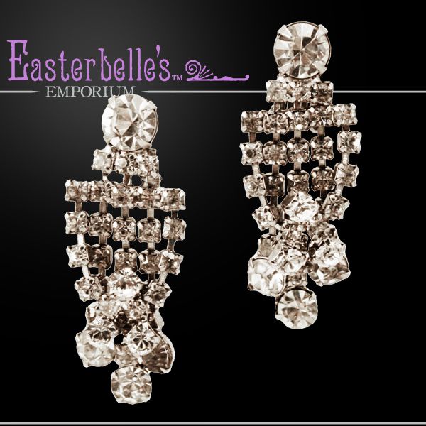 Sparkling Brilliant Clear Rhinestone Clip Earrings Sparkling Brilliant Clear Rhinestone Clip Earrings