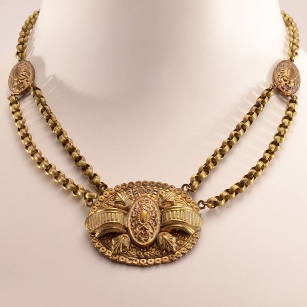 Stylish, Sexy Victorian Brass Necklace Stylish, Sexy Victorian Brass Necklace