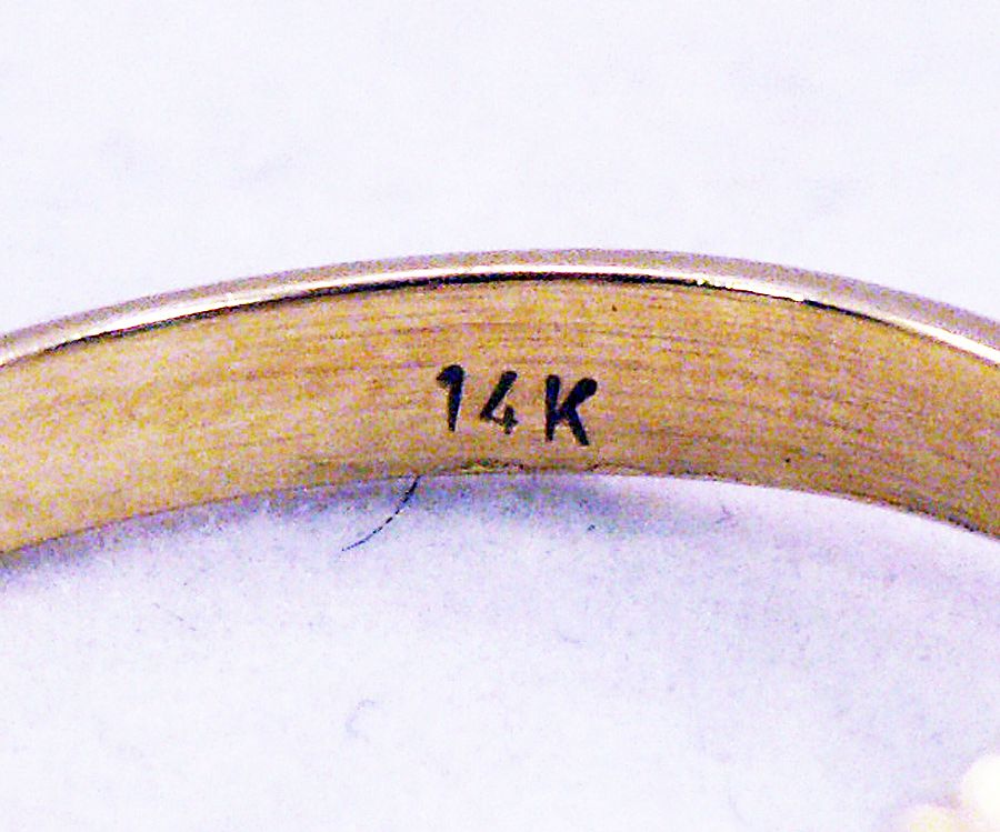 ca 1980s ala Charles/Diana Wedding 14K Gold Sapphire and Diamonds Ring ca 1980s ala Charles/Diana Wedding 14K Gold Sapphire and Diamonds Ring