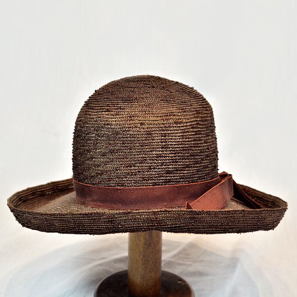 Vintage Chocolate Straw Sun Hat Vintage Chocolate Straw Sun Hat