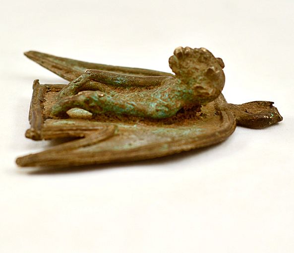 Very Unusual Antique Large Brass African Doorway Pendant Very Unusual Antique Large Brass African Doorway Pendant