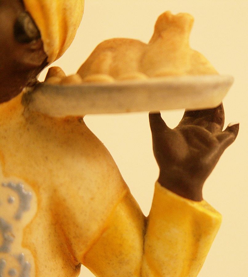 Rare and Highly Collectible Signed Rosenthal Sculpture by Hugo Meisel, Blackamoor Food Server Rare and Highly Collectible Signed Rosenthal Sculpture by Hugo Meisel, Blackamoor Food Server