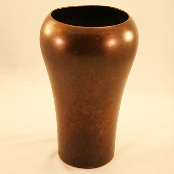 Unique Vintage Heintz Sterling on Bronze Vase with Floral Motif Unique Vintage Heintz Sterling on Bronze Vase with Floral Motif