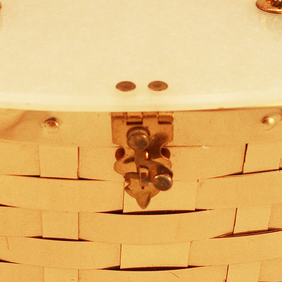 Gold-Colored Dorset Rex Fifth Ave Basket-Weave Bag Lucite Top Gold-Colored Dorset Rex Fifth Ave Basket-Weave Bag Lucite Top