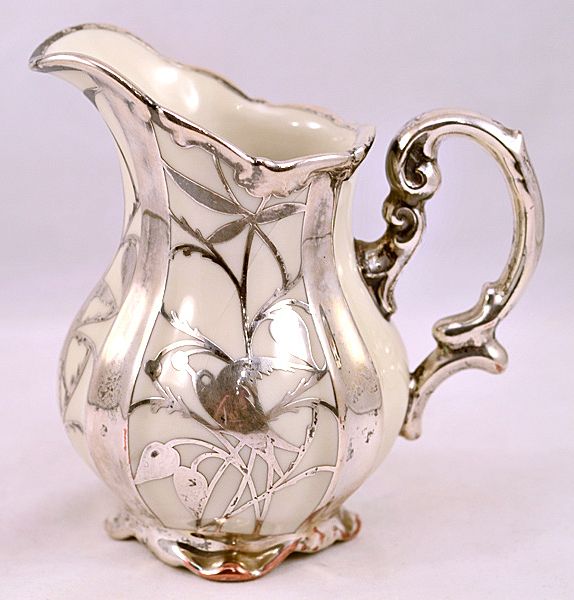 Vintage Hertel Jacob & Co. Bavaria Germany Sterling Silver on Porcelain Coffee Set Vintage Hertel Jacob & Co. Bavaria Germany Sterling Silver on Porcelain Coffee Set