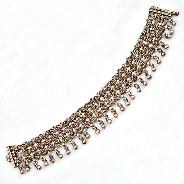 Antique Edwardian Silver Bracelet & Bib Style Necklace Set Antique Edwardian Silver Bracelet & Bib Style Necklace Set