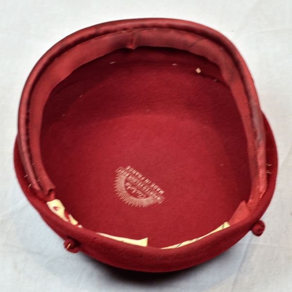 Funky Bright Red Vintage Lord & Taylor Hat with Velour and Satin Funky Bright Red Vintage Lord & Taylor Hat with Velour and Satin