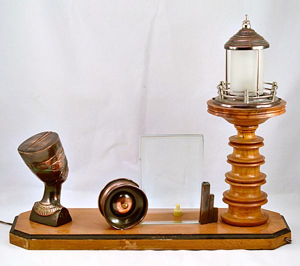 Vintage Custom Made Combination Desk Lamp & Frame Vintage Custom Made Combination Desk Lamp & Frame