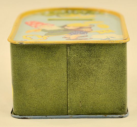 Antique Rare Tin Litho German Gnome/Elf Bank with Original Key Antique Rare Tin Litho German Gnome/Elf Bank with Original Key