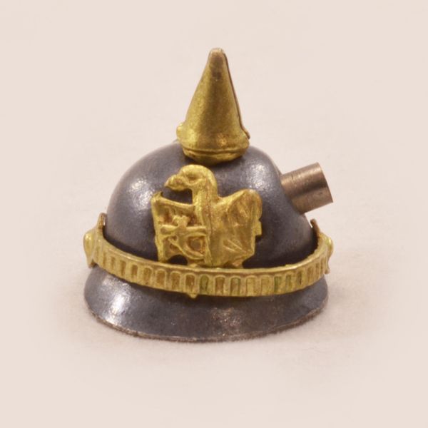 Rare, Unusual Vintage "Pickelhaube" Helmet Charm -With Bullet! Rare, Unusual Vintage "Pickelhaube" Helmet Charm -With Bullet!